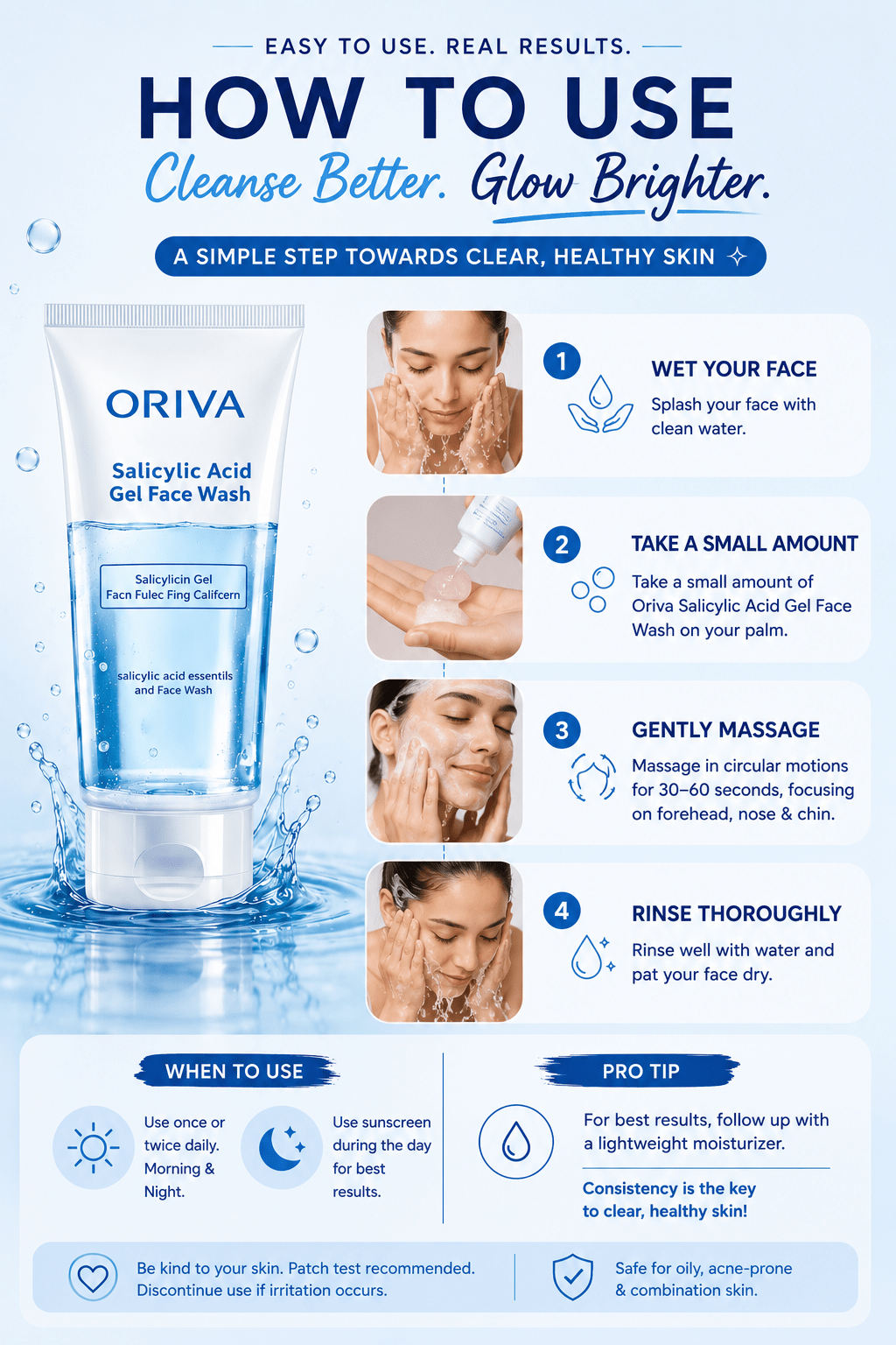 Oriva Salicylic Acid Gel Face Wash
