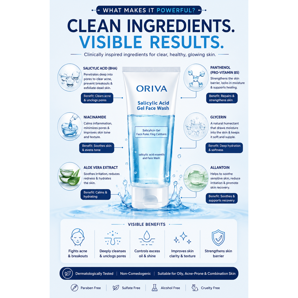 Oriva Salicylic Acid Gel Face Wash
